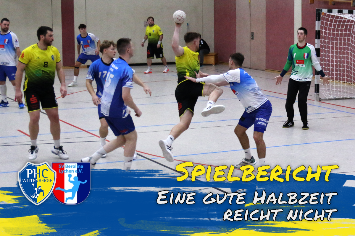 Beitragsbild mit Link zum Spielbericht der Männer 1 gegen SV Berolina Lychen am 15. November 2025