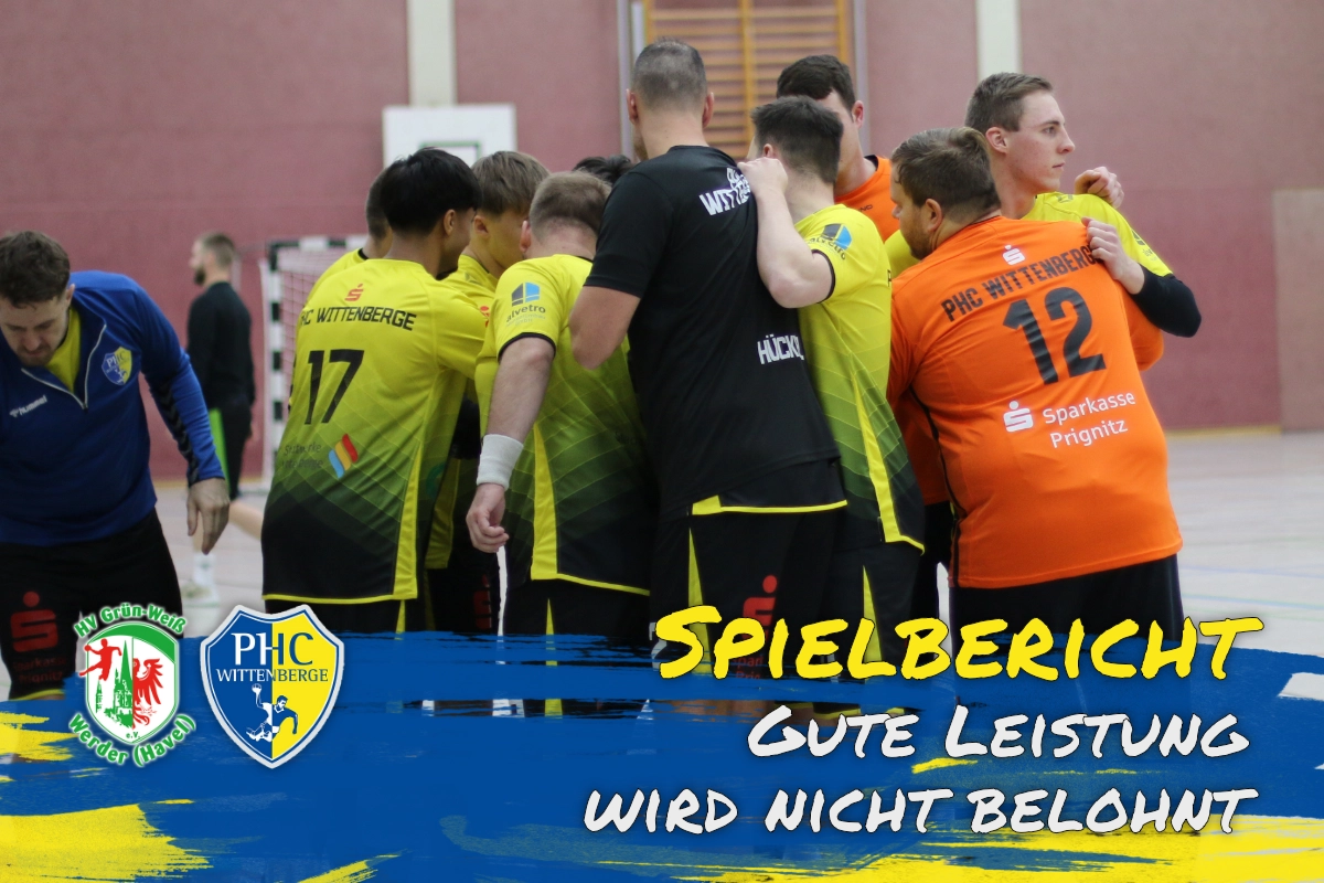 Beitragsbild mit Link zum Spielbericht der Männer 1 gegen den HV Grün-Weiß Werder II am 13. Dezember 2025